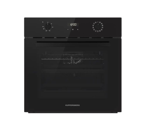 Духовой шкаф Kuppersberg/ Духовой шкаф Kuppersberg, High-Tech, 70 л, дисплей, поворотное/сенсорное управление, таймер, макс. температура 300 градусов, телескопические направляющие (на 1 уровень), цвет черный
