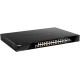 Коммутатор/ DGS-1520-28MP Managed L3 Stackable Switch 20x1000Base-T PoE, 4x2.5GBase-T PoE, 2x10GBase-T, 2x10GBase-X SFP+, PoE Budget 370W (740W with DPS-700), CLI, RJ45 Console, RPS