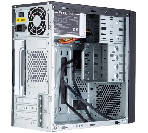 Корпус без блока питания/ Case Foxline FL-733, mATX, 2x5.25EXT, 2x3.5EXT, 5x3.5INT, 2xUSB2.0, HDA, w/o FAN, w/o PSU, no pwr cord