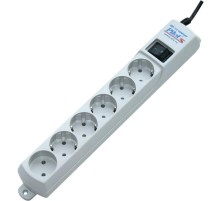 Сетевой фильтр Pilot S 6 розеток (5 евро + 1 б/зазем.) 5 м/ Surge protector ZIS Pilot S 5m, 6 outlets (5+1), white