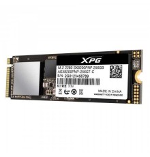 SSD накопитель ADATA XPG SX8200Pro ASX8200PNP-256GT-C  256Gb, M.2 2280, PCI-E x4, NVMe,  R3500/W3000 Мб/с  IOPs 390K/380K, TBW 160, DWPD 0.34, with Heat Spreader (5 лет)