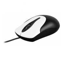 Мышь NetScroll 100 V2, USB, чёрный/серебристый (black, optical 1000 dpi, подходит под обе руки) new package (Мятая упаковка)