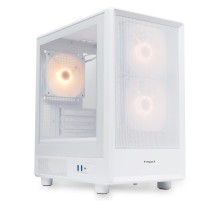 Корпус без блока питания/ Case HSPD M310, Mesh Mini-tower, White, TG, 0.4 SPCC, 3x120mm ARGB (Orbis F1) mATX, mITX 180/280/160mm 1x2.5", 1x3.5", 4xPCI 2xUSB-A 3.0 452x277x418mm