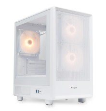 Корпус без блока питания/ Case HSPD M310, Mesh Mini-tower, White, TG, 0.4 SPCC, 3x120mm ARGB (Orbis F1) mATX, mITX 180/280/160mm 1x2.5", 1x3.5", 4xPCI 2xUSB-A 3.0 452x277x418mm