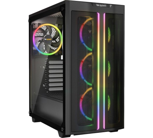 Корпус ПК без блока питания/ Case be quiet! PURE BASE 500 FX, Midi-Tower, TG, 3x120mm + 1x140mm ARGB, 1xUSB-A 3.2, 1xUSB 3.2 Type-C, ATX, mATX, mITX Black