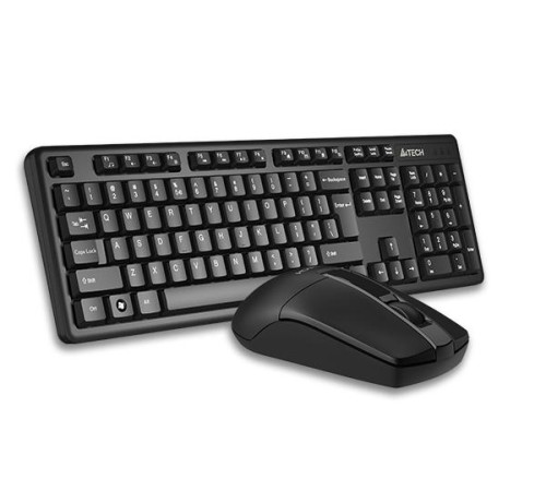 Клавиатура + мышь A4Tech 3330N клав:черный мышь:черный USB беспроводная Multimedia