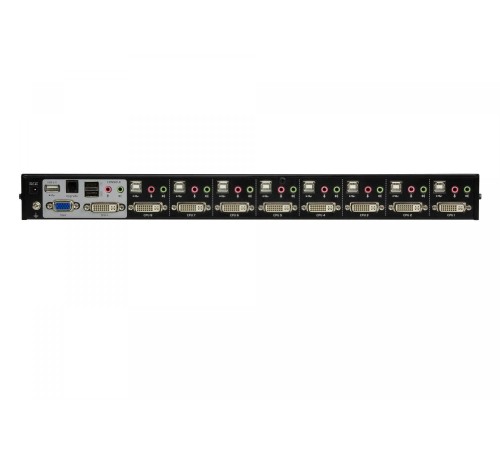 Переключатель, электрон., KVM+Audio, 1 user USB+DVI => 8 cpu USB+DVI, со шнурами USB DVI-D 2x1.8м., 1920x1200 DVI Single Link/2048x1536 VGA, 1U 19", исп.спец.шнуры, OSD, каскад 512, (2-портовый USB 2.0 hub)/ 8 PORT USB DVI SINGLE LINK KVM SWITCH Переключатель, электрон., KVM+Audio, 1 user USB+DVI => 8 cpu USB+DVI, со шнурами USB DVI-D 2x1.8м., 1920x1200 DVI Single Link/2048x1536 VGA, 1U 19", исп.спец.шнуры, OSD, каскад 512, (2-портовый USB 2.0 hub)/ 8 PORT USB DVI SINGLE LINK KVM SWITCH