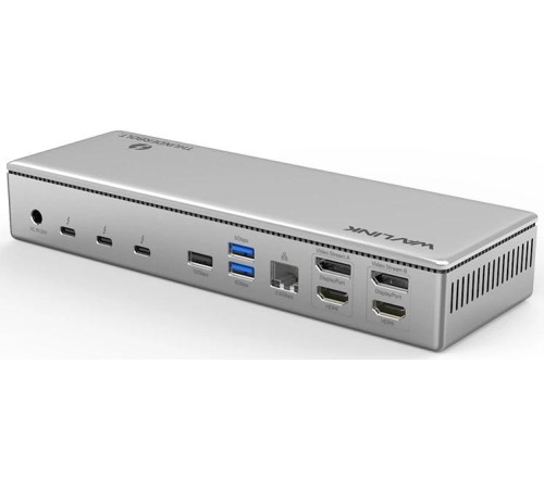 Док-станция Docking Station WAVLINK Thunderbolt 4 Quad Display/96W Power Delivery Include 20V/11.5A Power Adapter/4xUSB3.0/3xThunderbolt 4/2xDP 4K 60HZ/2xHDMI 4K 60HZ/1xGigabit LAN/1xCombo Audio Jack/1xCardReader