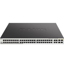 Коммутатор/ DGS-1210-52MP/F Smart L2 Switch 48х1000Base-T PoE, 4хCombo 1000Base-T/SFP, PoE Budget 370W, Compact CLI