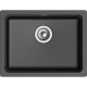 Кухонная мойка RIVELATO RIVELATO Мойка BERKANA 50 1-чаш 560*430, монтаж: универсальный, материал: кварц, цвет: черный