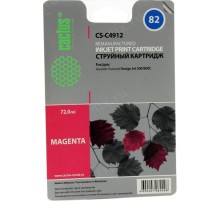 -/ Картридж струйный Cactus CS-C4912 №82 пурпурный (72мл) для HP DJ 500/800C