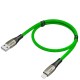 GCR Кабель 1.2m для iPhone, iPad, Air,, MFI series MERCEDES, GREEN NYLON, GCR-52784