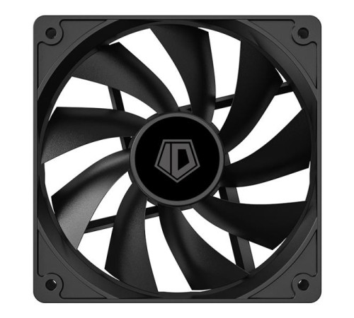 Вентилятор для корпуса ID-COOLING XF-120-K 120x120x25мм (60шт./кор, PWM, Low Noise, резиновые углы, 700-1800об/мин, черный)  BOX