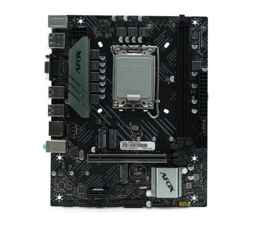 Материнская плата/ MB AFOX INTEL B760 s1700, 2xDDR5(64GB), 1xPCIe 4.0x16, 1xPCIe x1, 1xMPCIe, 1xHDMI, 1xD-Sub, 1xDP, 1xLAN(1GbE), 3xSATA, 2xM.2, 4xUSB 3.0, 2xPS/2, mATX Материнская плата/ MB AFOX INTEL B760 s1700, 2xDDR5(64GB), 1xPCIe 4.0x16, 1xPCIe x1, 1xMPCIe, 1xHDMI, 1xD-Sub, 1xDP, 1xLAN(1GbE), 3xSATA, 2xM.2, 4xUSB 3.0, 2xPS/2, mATX