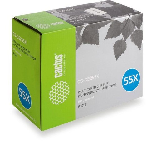 -/ Картридж лазерный Cactus CS-CE255XS CE255X черный (12500стр.) для HP LJ P3015