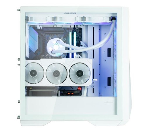 Корпус ZALMAN Z9 Iceberg MS, EATX, WHITE, WINDOW, 4x3.5", 5x2.5", 2xUSB2.0, 2xUSB3.0, 1xUSB 3.1 Gen2 Type-C, FRONT 3x140mm ARGB, REAR 1x140mm ARGB