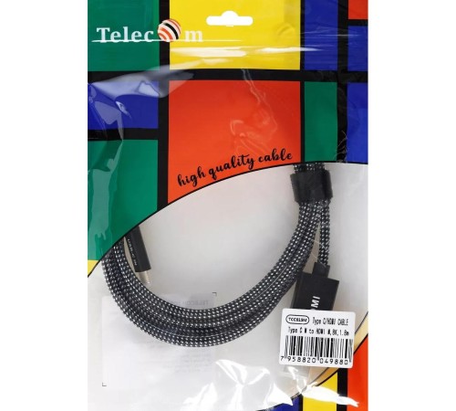 Кабель-адаптер/ Кабель-адаптер USB Type-Cm --> HDMI(m) 4K@120Hz 8K@30Hz, 1.8m Telecom <TCC015M-1.8M> Кабель-адаптер/ Кабель-адаптер USB Type-Cm --> HDMI(m) 4K@120Hz 8K@30Hz, 1.8m Telecom <TCC015M-1.8M>