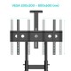 ONKRON мобильная стойка для ТВ 50"-90", макс 100кг, наклонная, чёрная TS1891