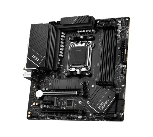 Материнская плата/ MB MSI AMD B650 sAM5, 4xDDR5(256GB), HDMI 2.1/DP, 1xPCIe 5.0x16, 1xPCIe 4.0x16, 1xPCIe 3.0, 1xLAN (2.5GbE), Wi-Fi, BT, 4xSATA 6Gb/s, 2xM.2, 8xUSB 3.2, mATX