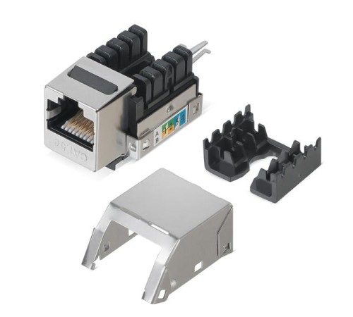 Кейстоун Cabeus KJ-RJ45-Cat.5e-SH-90 Вставка Keystone Jack RJ-45(8P8C), категория 5e, экранированная, заделка тип 110