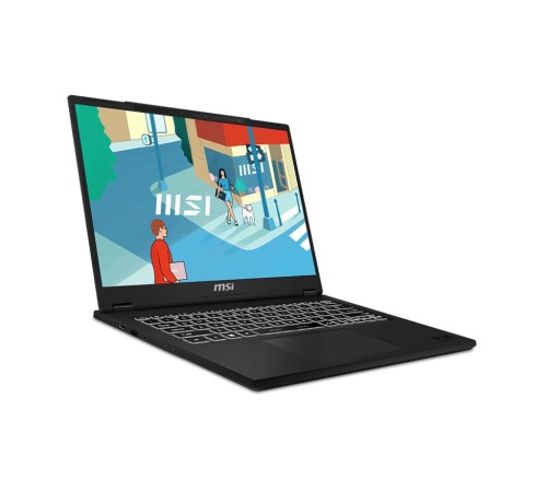 Ноутбук/ MSI Modern 14 H D13MG-089XRU 14"(1920x1200 (матовый) IPS)/Intel Core i7 13700H(2.4Ghz)/16384Mb/512PCISSDGb/noDVD/Int:Intel Iris Xe Graphics/Cam/BT/WiFi/war 1y/1.6kg/Classic Black/DOS