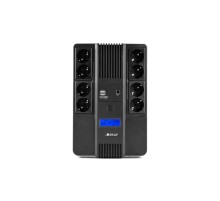 Источник бесперебойного питания (8933) SKAT-UPS 800-AID-IN-1x9-8 ИБП 220В 480Вт, LCD, АКБ 1x 9Ач, line interactive, мод.синус, 8хSchuko,2xUS