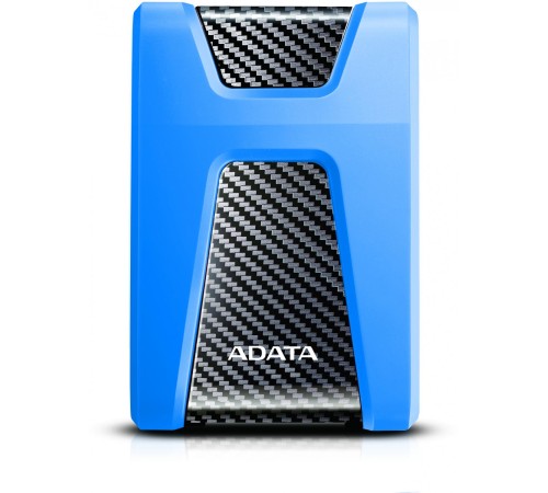 Внешний жесткий диск/ Portable HDD 1TB ADATA HD650 (Blue), Silicone, USB 3.2 Gen1, 121x81x21mm, 201g /3 года/