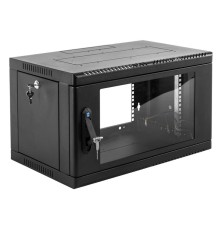 шкаф ЦМО Шкаф телекоммуникационный настенный сварной 9U (600  650) съёмные стенки, дверь стекло, чёрный