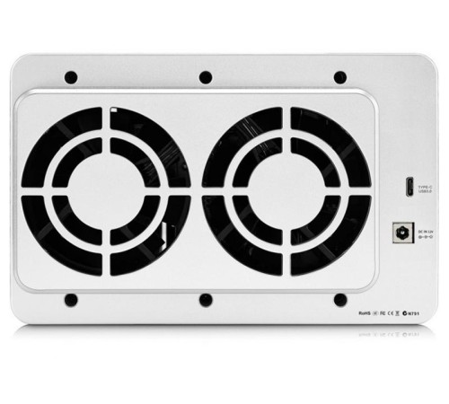 Система хранения данных TerraMaster D5-300 DAS tower/2xHDDs RAID0,1,10,5,JBOD/up to 5 SATA(3,5' or 2,5')/1xUSB3.1 Type-C gen1/1xPS/1YW (следы намокания.)