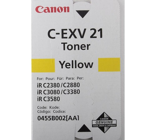Тонер-картридж/ C-EXV 21 TONER Y EUR Тонер-картридж/ C-EXV 21 TONER Y EUR