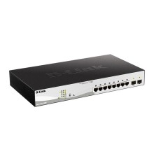 Коммутатор D-Link PROJ Smart  L2 Switch 8х1000Base-T PoE, 2х1000Base-X SFP, PoE Budget 130W, Compact CLI