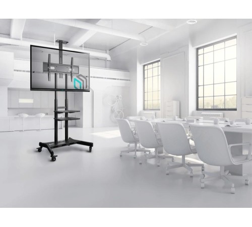 ONKRON мобильная стойка для ТВ 50"-86", макс 90.9кг, чёрная TS1881 ONKRON мобильная стойка для ТВ 50"-86", макс 90.9кг, чёрная TS1881