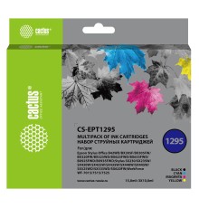 -/ Картридж струйный Cactus CS-EPT1295 T1295 черный/голубой/желтый/пурпурный набор (45мл) для Epson Sty