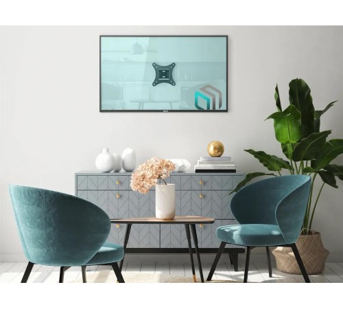 Кронштейн ONKRON/ 10-32" макс. 100*100, наклон -5"+15", поворот 0", вылет от стены 30-43мм, вес до 20кг, черный