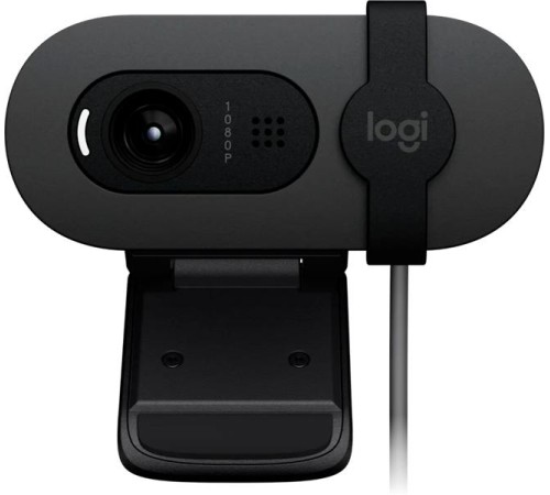 Веб-камера Logitech Webcam Brio 100, 1920x1080, GRAPHITE, защитная шторка, [960-001585]