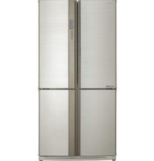 Холодильник Sharp/ 183x89.2x77.1 см, объем камер 394+211, No Frost, морозильная камера снизу, бежевый