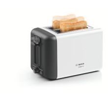 Тостер Bosch/ Тостер, CompactClass, 2 отделения, механическое управление, цвет белый/черный