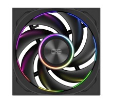 Кулер для корпуса/ Case Cooler PCCooler F7 X120 ARGB BK 3IN1 (120x120x28mm, 4-pin PWM, ARGB, 83CFM, 33.1dBA, 3000RPM, Black, 3pcs)