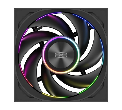 Кулер для корпуса/ Case Cooler PCCooler F7 X120 ARGB BK 3IN1 (120x120x28mm, 4-pin PWM, ARGB, 83CFM, 33.1dBA, 3000RPM, Black, 3pcs)