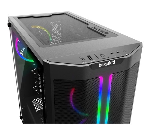 Корпус ПК без блока питания/ Case be quiet! PURE BASE 500 FX, Midi-Tower, TG, 3x120mm + 1x140mm ARGB, 1xUSB-A 3.2, 1xUSB 3.2 Type-C, ATX, mATX, mITX Black