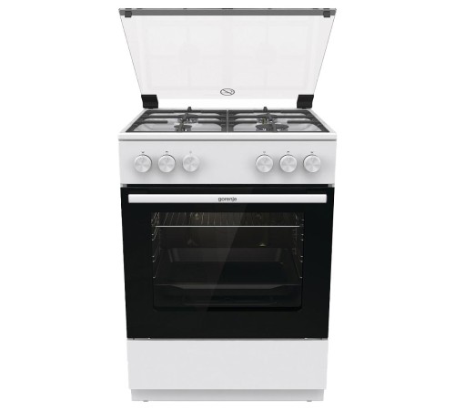 Газовая плита Gorenje/ Газовая плита Gorenje, автоматический электроподжиг варочной поверхности и духовки, чугунные решетки, цвет белый Газовая плита Gorenje/ Газовая плита Gorenje, автоматический электроподжиг варочной поверхности и духовки, чугунные решетки, цвет белый