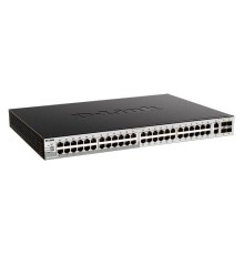 Коммутатор/ DGS-3130-54PS Managed L3 Stackable Switch 48x1000Base-T PoE, 2x10GBase-T, 4x10GBase-X SFP+, PoE Budget 370W (740W with DPS-700), Surge 6KV, CLI, 1000Base-T Management, RJ45 Console, USB, RPS, Dying Gasp