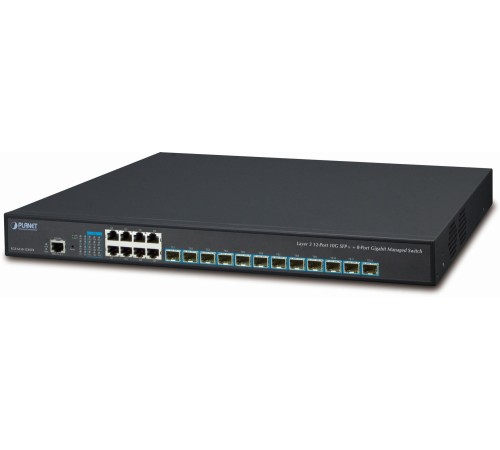 XGS-6350-12X8TR управляемый коммутатор/ Layer 3 12-Port 10G SFP+ + 8-Port 10/100/1000T Stackable Managed Switch with Dual 100~240V AC Redundant Power XGS-6350-12X8TR управляемый коммутатор/ Layer 3 12-Port 10G SFP+ + 8-Port 10/100/1000T Stackable Managed Switch with Dual 100~240V AC Redundant Power