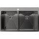 Кухонная мойка RIVELATO Rivelato Rinox 8050 B2 PVD black Мойка нерж.сталь 2 чаши 800*500*200 мм, монтаж: врезной, материал: нержавеющая сталь, цвет: черный