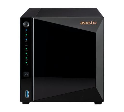 Сетевое хранилище ASUSTOR AS3304T V2 4-Bay NAS/MPl/ARM64 64-bit 1.7GHz/2GBDDR4/noHDD,LFF(HDD,SSD),/1x2.5GbE(LAN)/3xUSB3.2