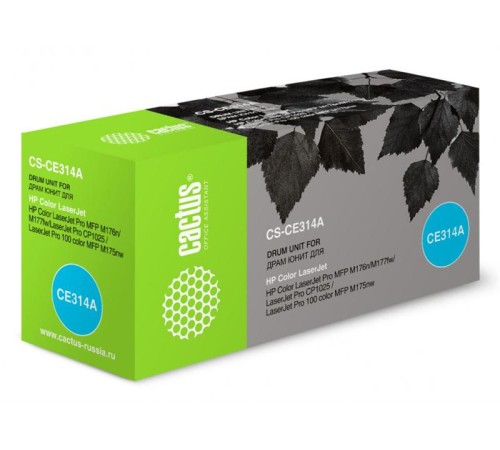 Блок фотобарабана Cactus CS-CE314A CE314A цв:14000стр. для HP CLJ CP1012 Pro/CP1025 Pro/CP1025nw Pro/CP1025 Pro Plus HP Блок фотобарабана Cactus CS-CE314A CE314A цв:14000стр. для HP CLJ CP1012 Pro/CP1025 Pro/CP1025nw Pro/CP1025 Pro Plus HP
