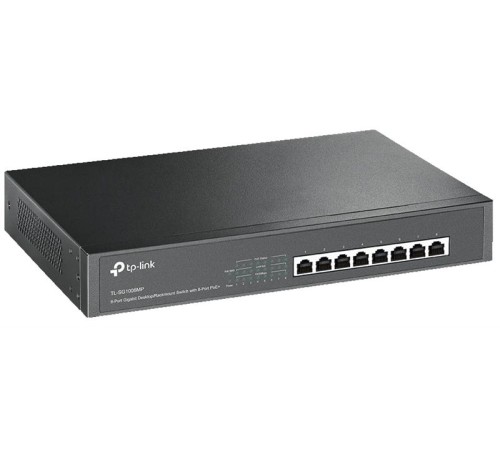 коммутатор TP-Link TL-SG1008MP, 8-Port Gigabit Desktop/Rackmount Switch with 8-Port PoE+, 153 W