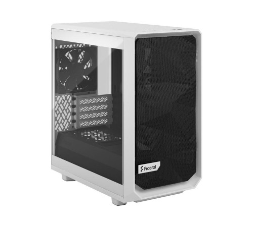 Корпус ПК без блока питания/ Case Fractal Design Meshify 2 Mini TG Clear Tint, Mini-Tower, 1x120mm + 1x140mm, 2xUSB-A 3.2 + 1xUSB 3.2 Type-C mATX, mITX, mDTX White