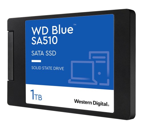Твердотельные накопители/ WD SSD Blue SA510, 1.0TB, 2.5" 7mm, SATA3, R/W 560/530MB/s, IOPs 95 000/84 000, TBW 400, DWPD 0.2 (12 мес.) Твердотельные накопители/ WD SSD Blue SA510, 1.0TB, 2.5" 7mm, SATA3, R/W 560/530MB/s, IOPs 95 000/84 000, TBW 400, DWPD 0.2 (12 мес.)