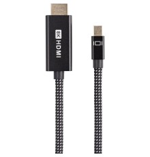 Кабель/ Кабель miniDisplayPort M-> HDMI M 4K@120Hz/8K@30Hz 1.8m Telecom,оплетка (TA820M-1.8M)
